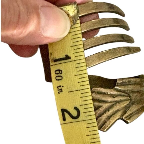 Vintage Brass Fork & Spoon Napkin Rings Set of 8 Handcrafted Flatware Wrap Style - Picture 3 of 3